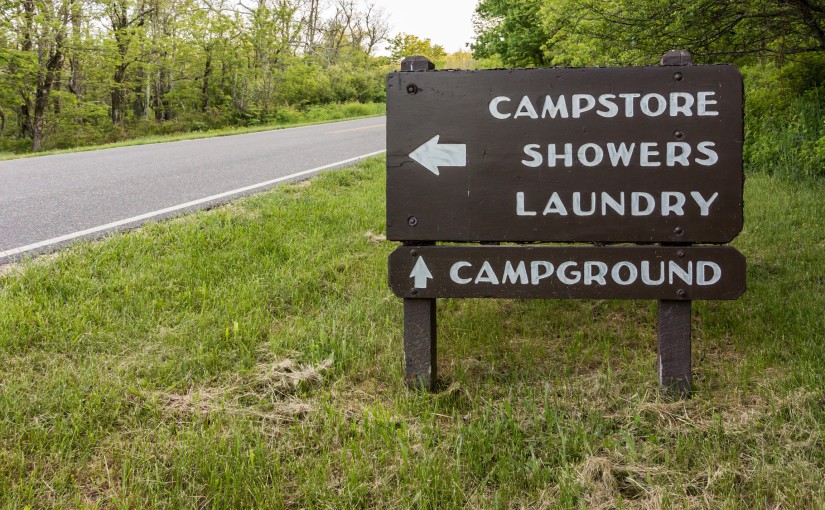 Camping site signs