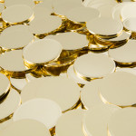Gold coloured tokens