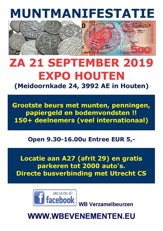 Limited Edition munt van National Tokens op de Muntmanifestatie 2019  in Houten